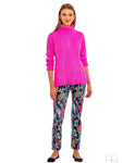 Hot Pink Cable Car Sweater by Gretchen Scott