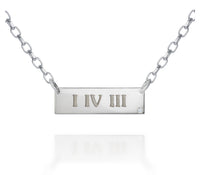 I IV III Bar Necklace